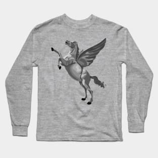 Gray Pegasus Long Sleeve T-Shirt